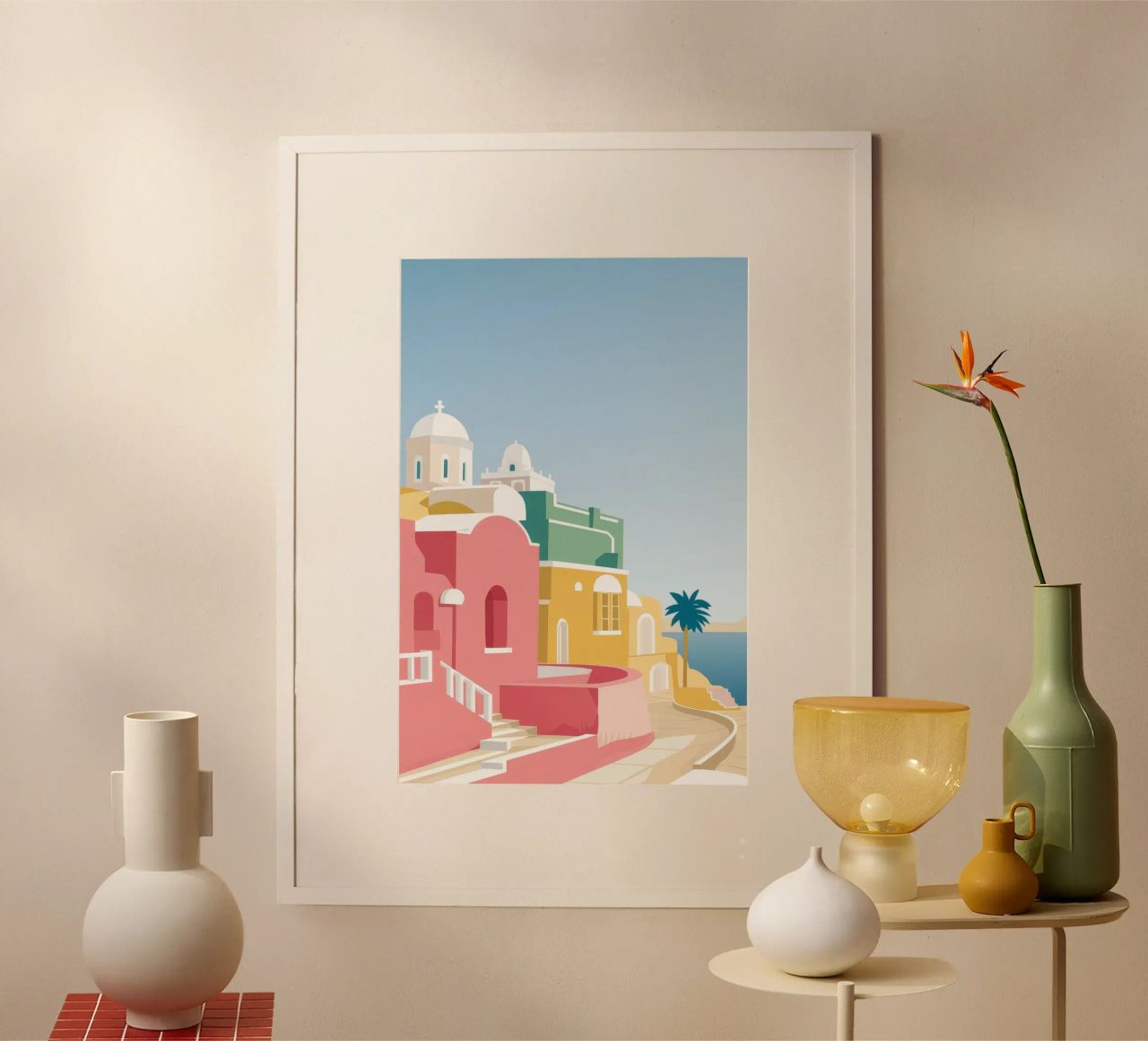 Santorini Rooftop View carta hahnemühle da Muse Artworks