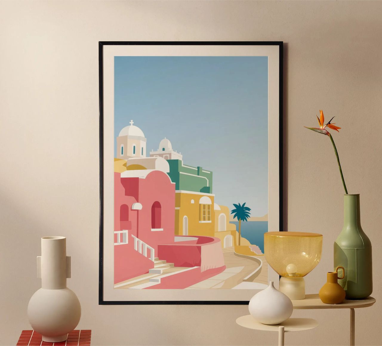 Santorini Rooftop View carta hahnemühle da Muse Artworks