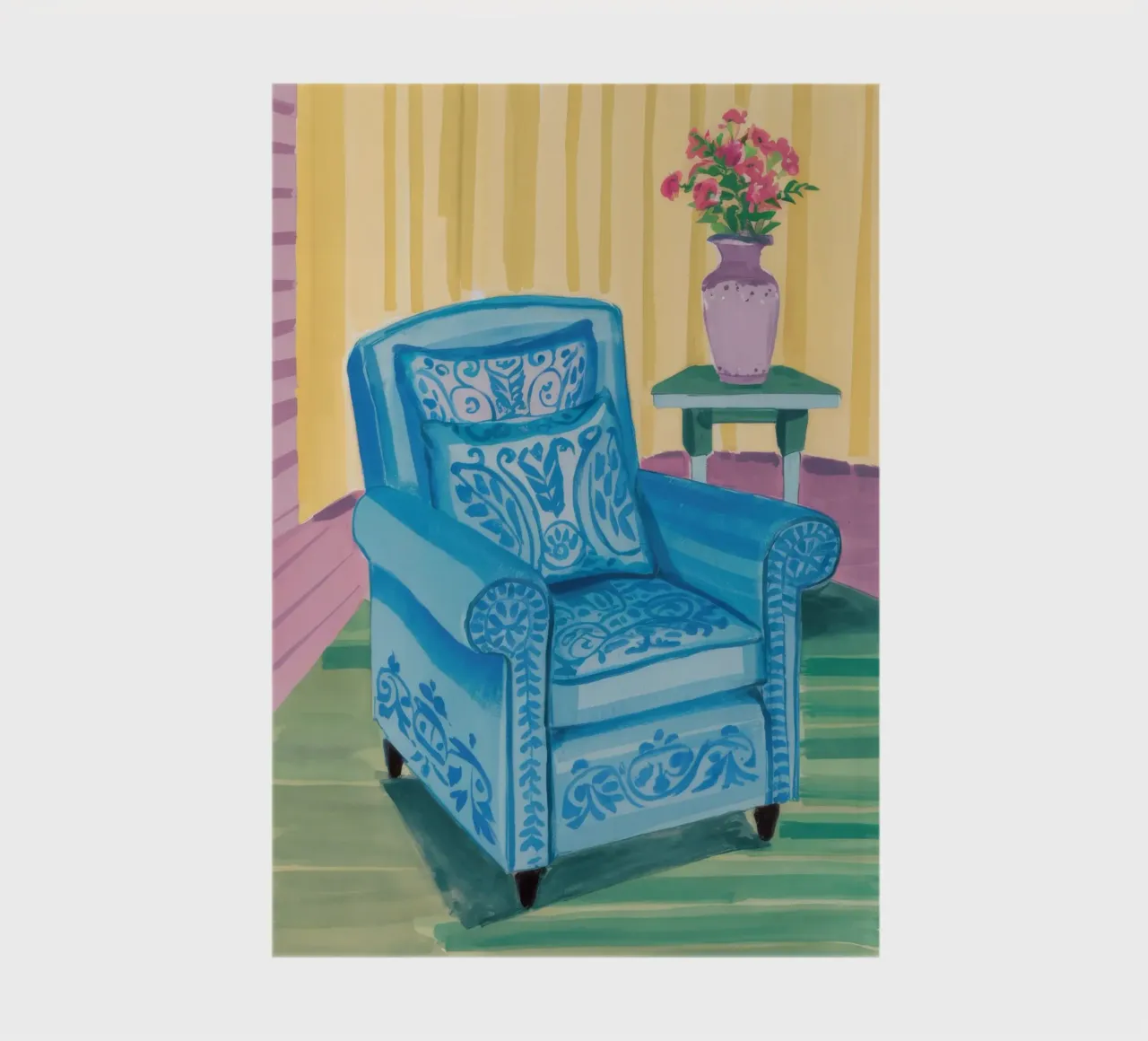 Blue Toile Armchair notebook by Haven Fantasy