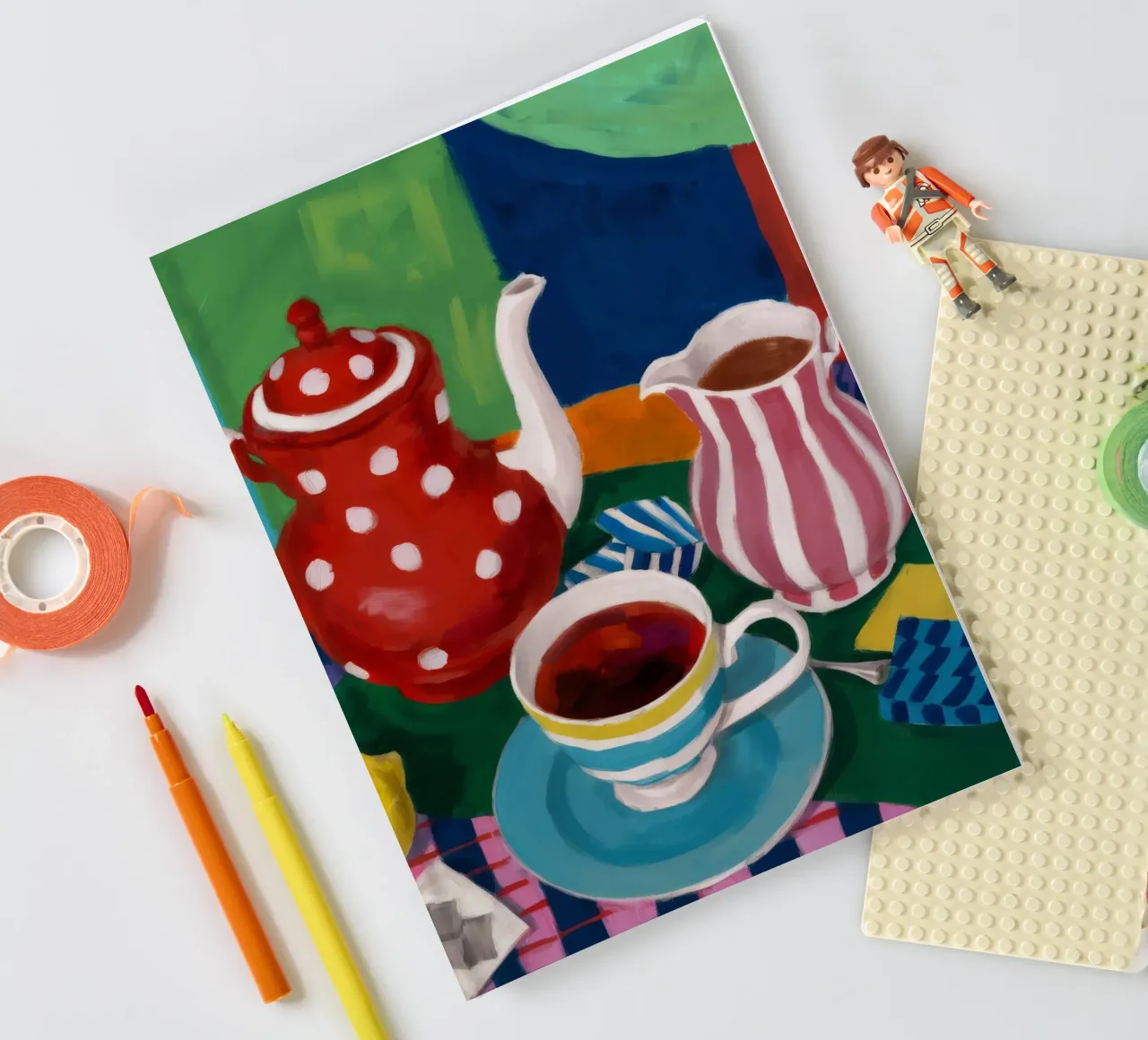 Polka Dot Teatime notebook by Fable Tempa