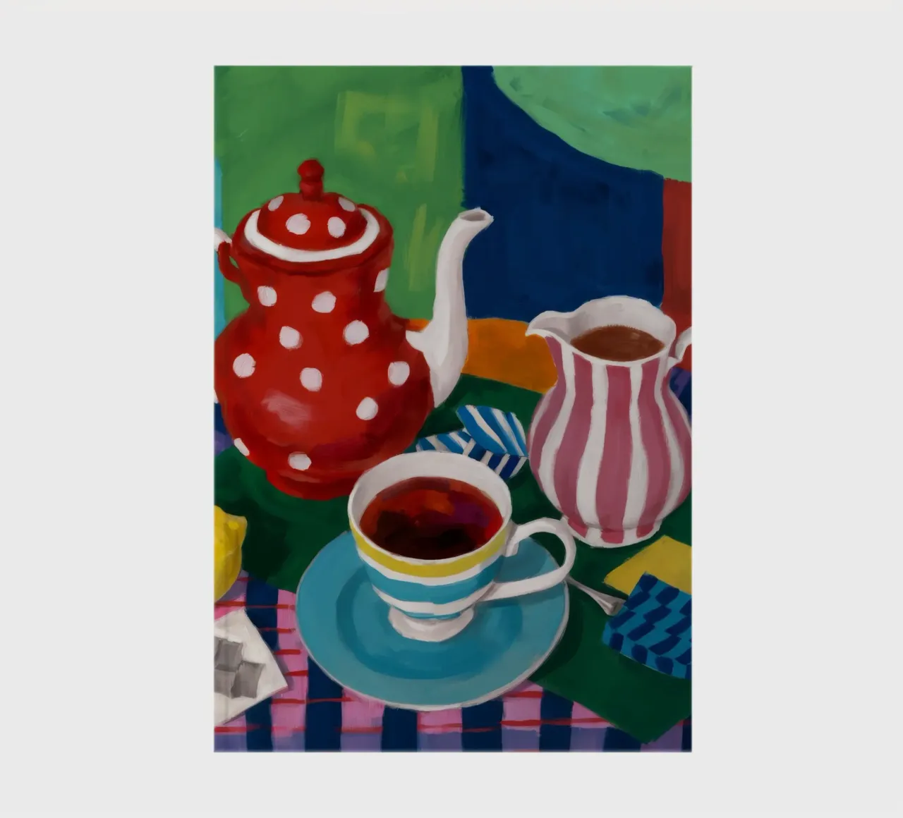 Polka Dot Teatime notebook by Fable Tempa