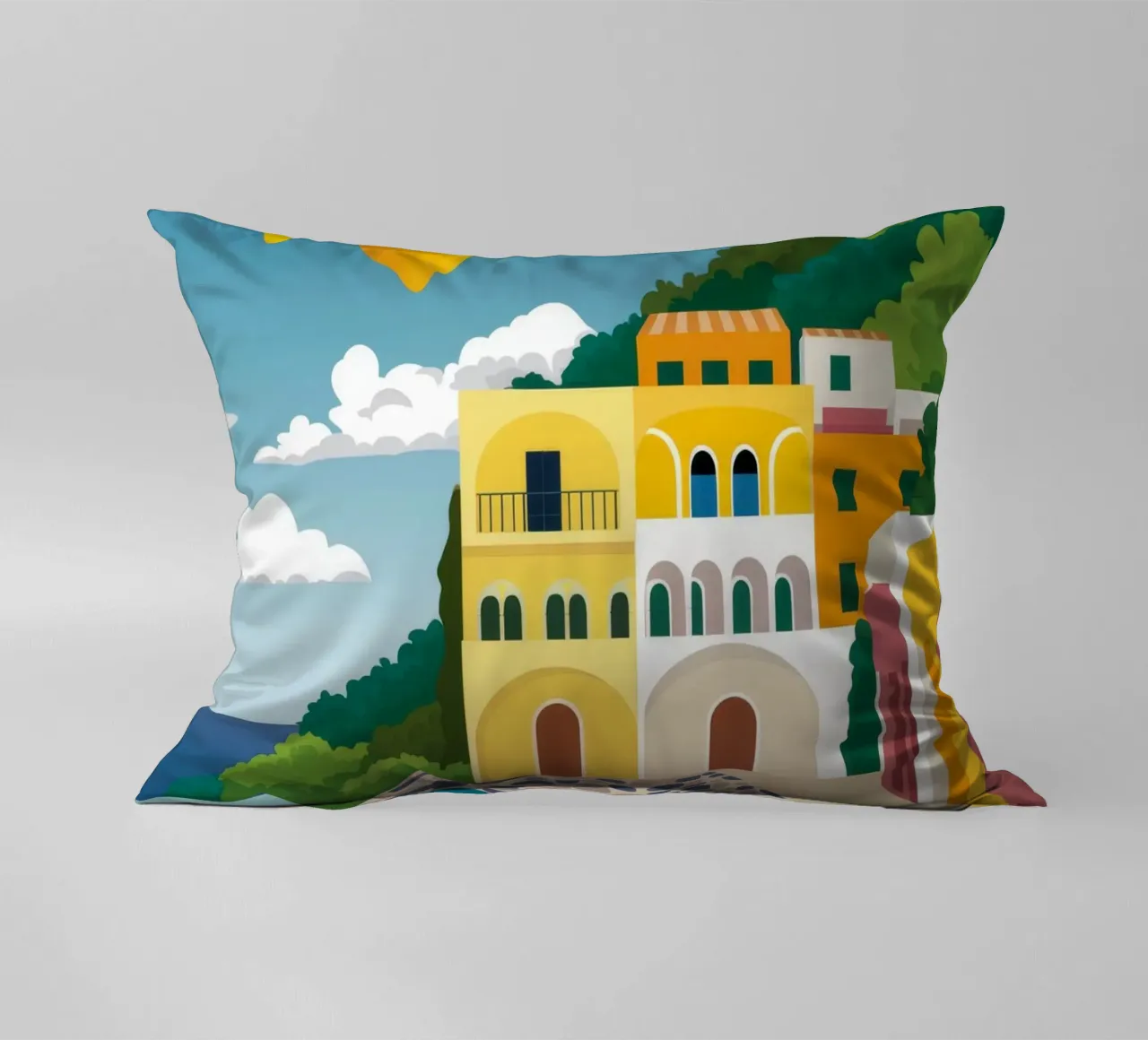 Lemon Tree Pathway decorative cushion by FadeAura