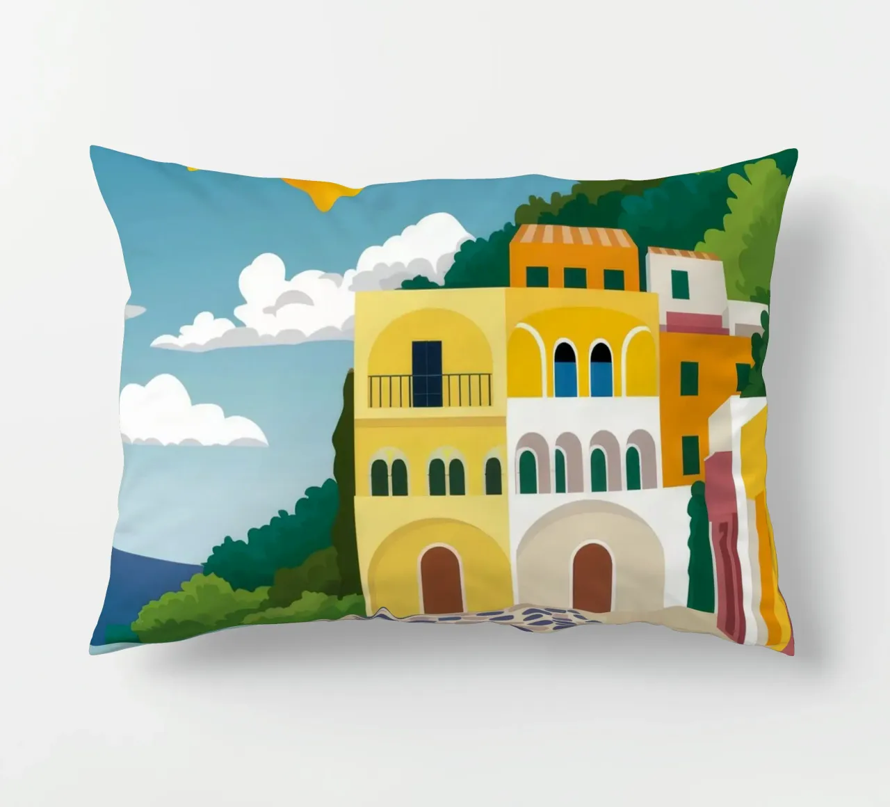 Lemon Tree Pathway decorative cushion by FadeAura