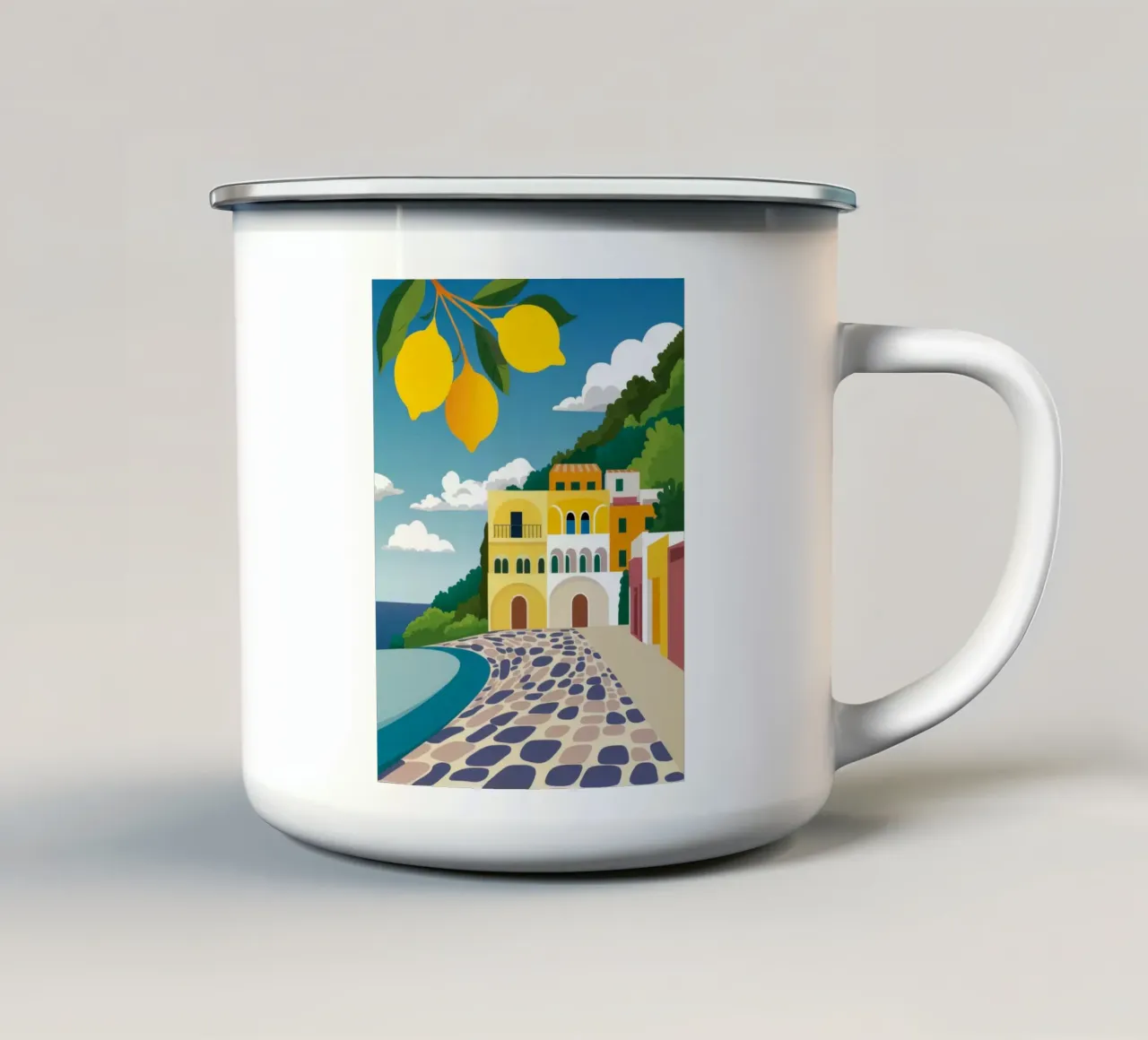Sentiero dei limoni tazza in smalto da FadeAura
