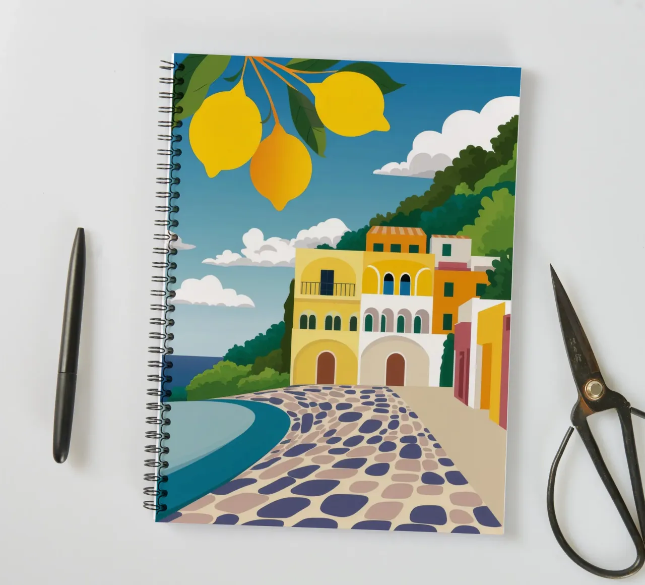 Lemon Tree Pathway spiral notebook by FadeAura