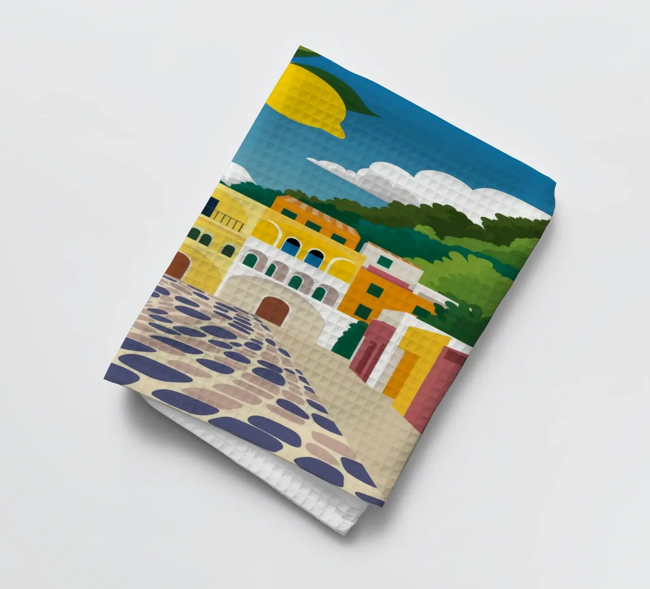 Lemon Tree Pathway tea towel by FadeAura