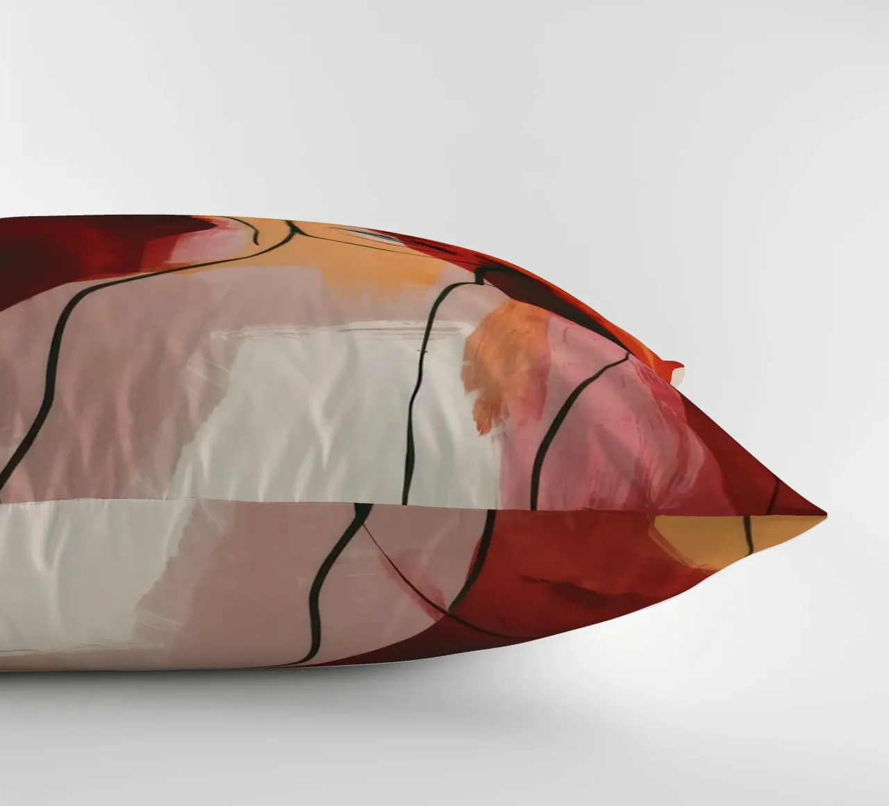 Collage abstract gezicht kussen van Haven Fantasy