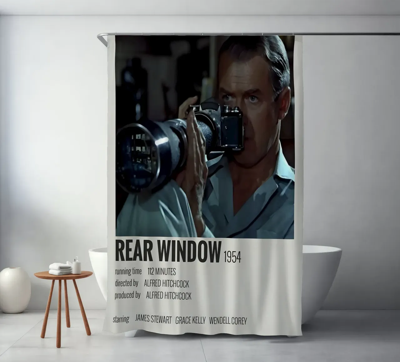REAR WINDOW 1954 Duschvorhang von MVFminimalist