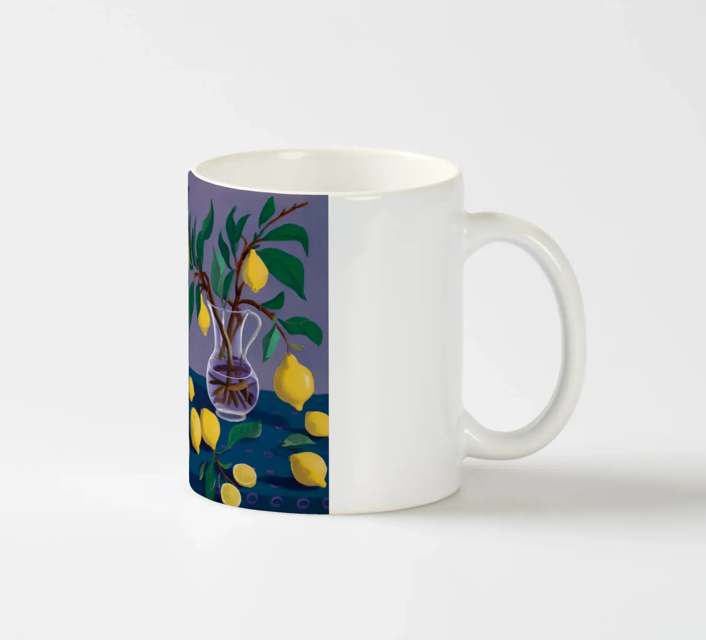 Lemon Tree Nocturne ceramic mug by Fable Tempa