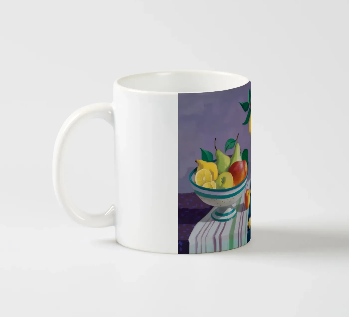 Lemon Tree Nocturne ceramic mug by Fable Tempa