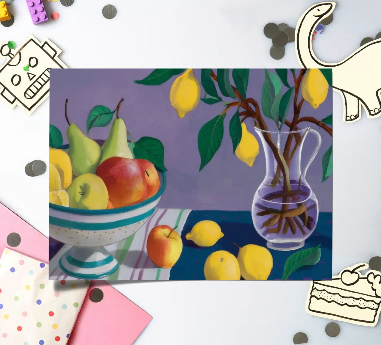 Lemon Tree Nocturne sticker sheet by Fable Tempa