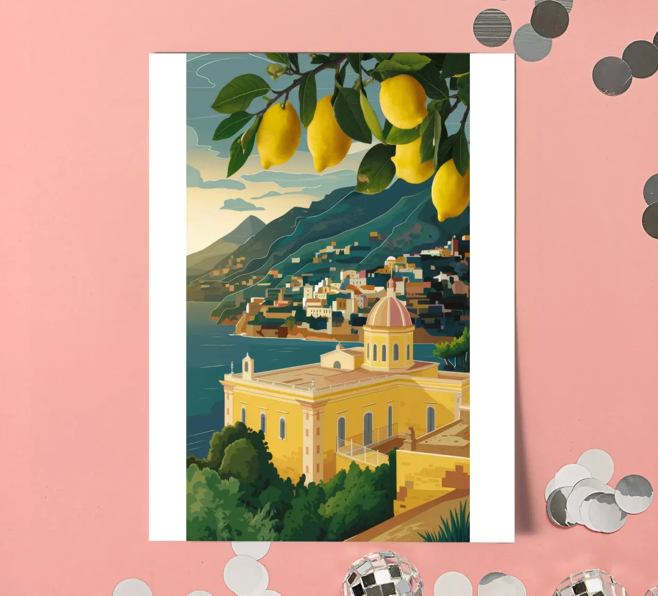 Amalfi Coast Lemons sticker sheet by Muse Artworks