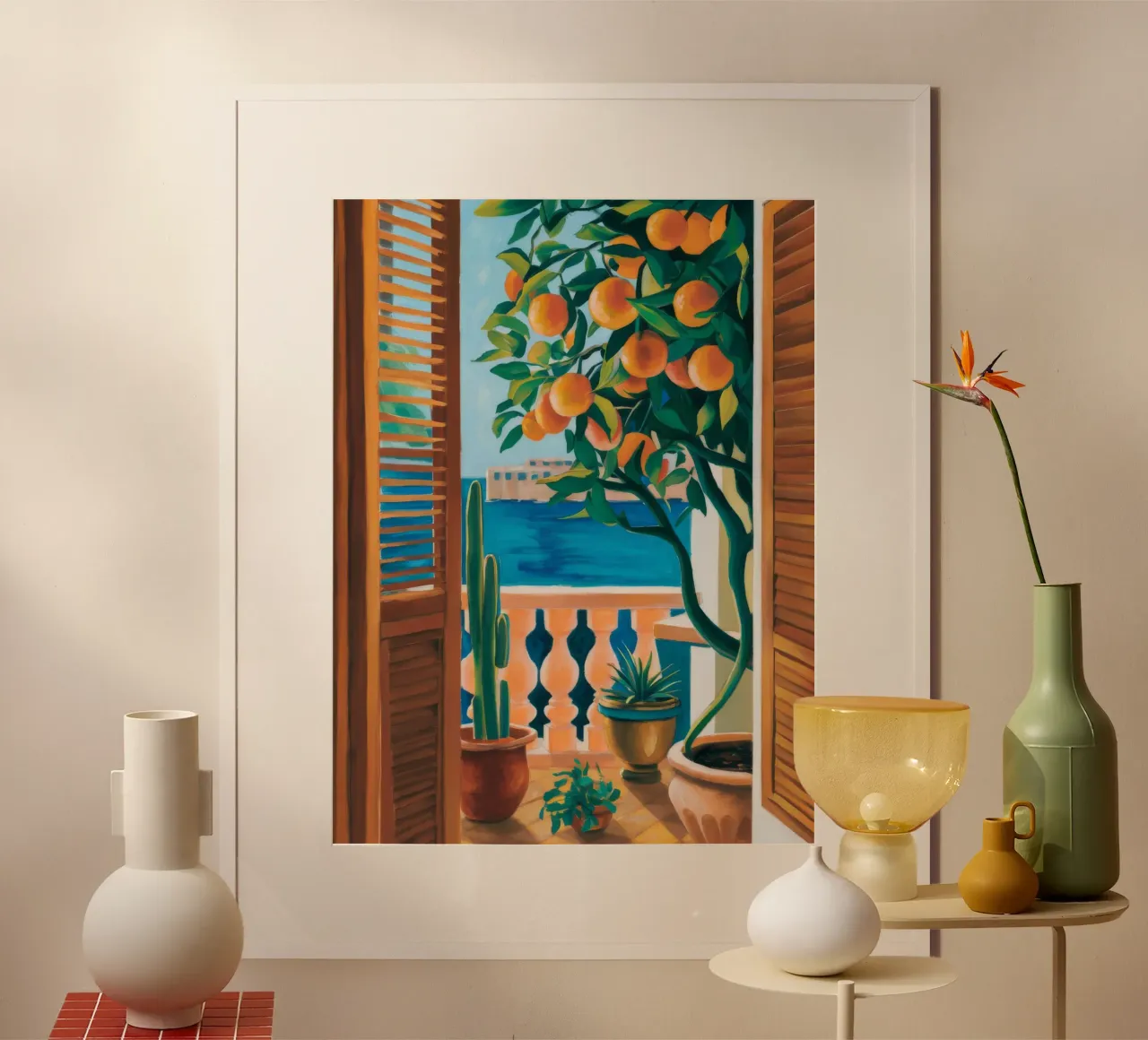 Orange Tree Window poster by FadeAura