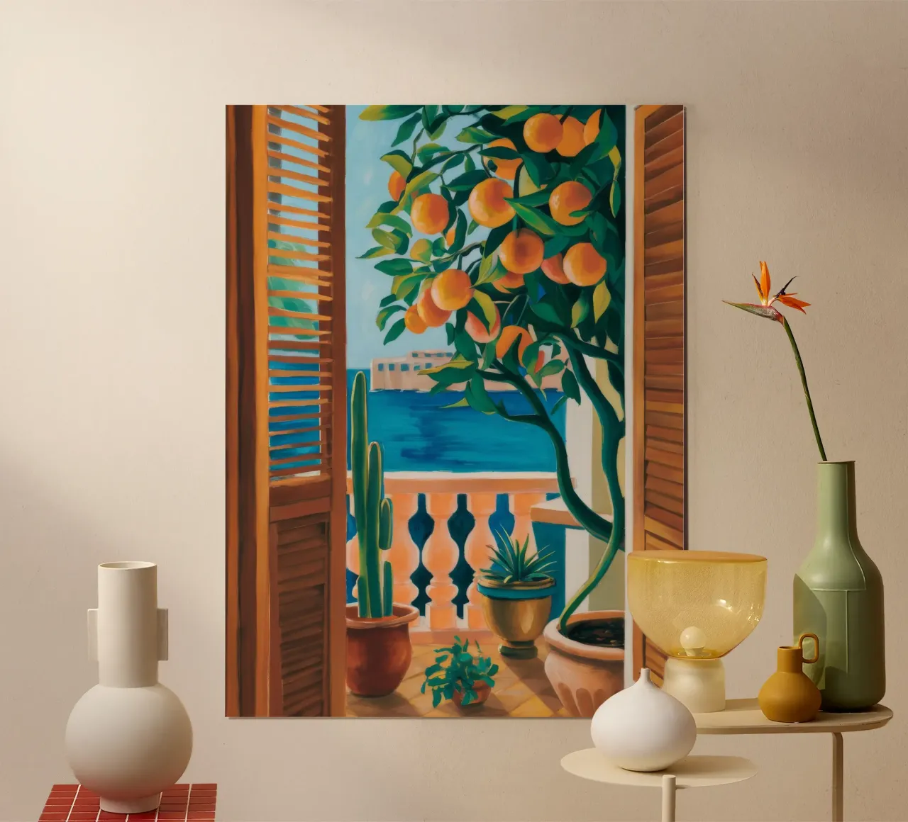 Orange Tree Window poster by FadeAura