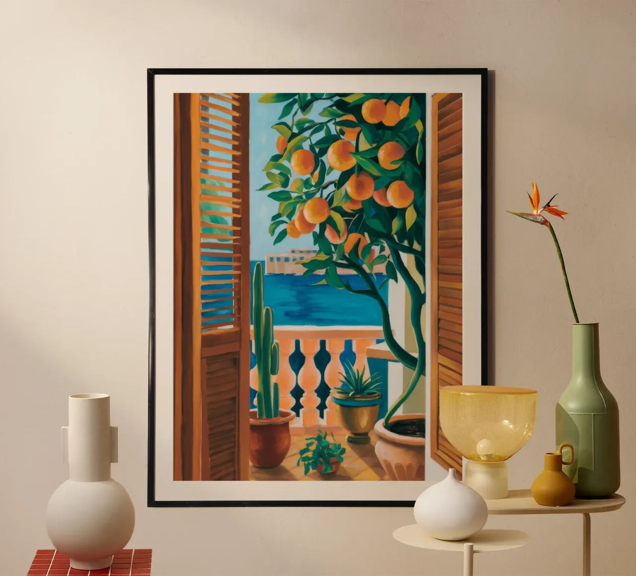 Orange Tree Window poster by FadeAura
