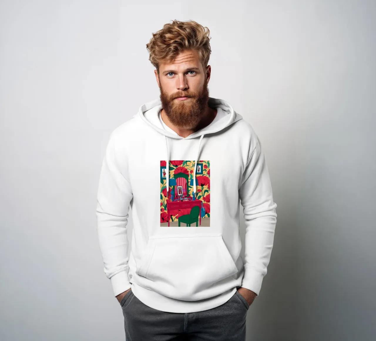 Scrivania Crimson Bloom felpa con cappuccio da Haven Fantasy