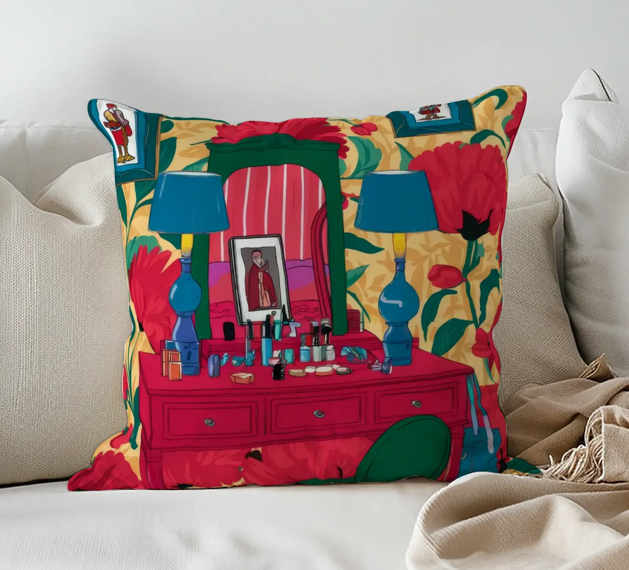Scrivania Crimson Bloom cuscino da Haven Fantasy