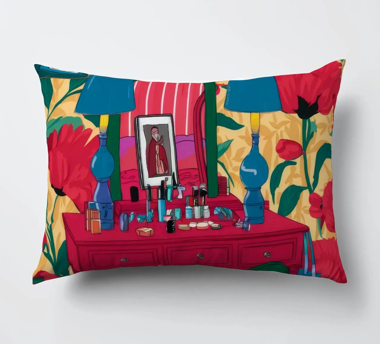 Scrivania Crimson Bloom cuscino da Haven Fantasy