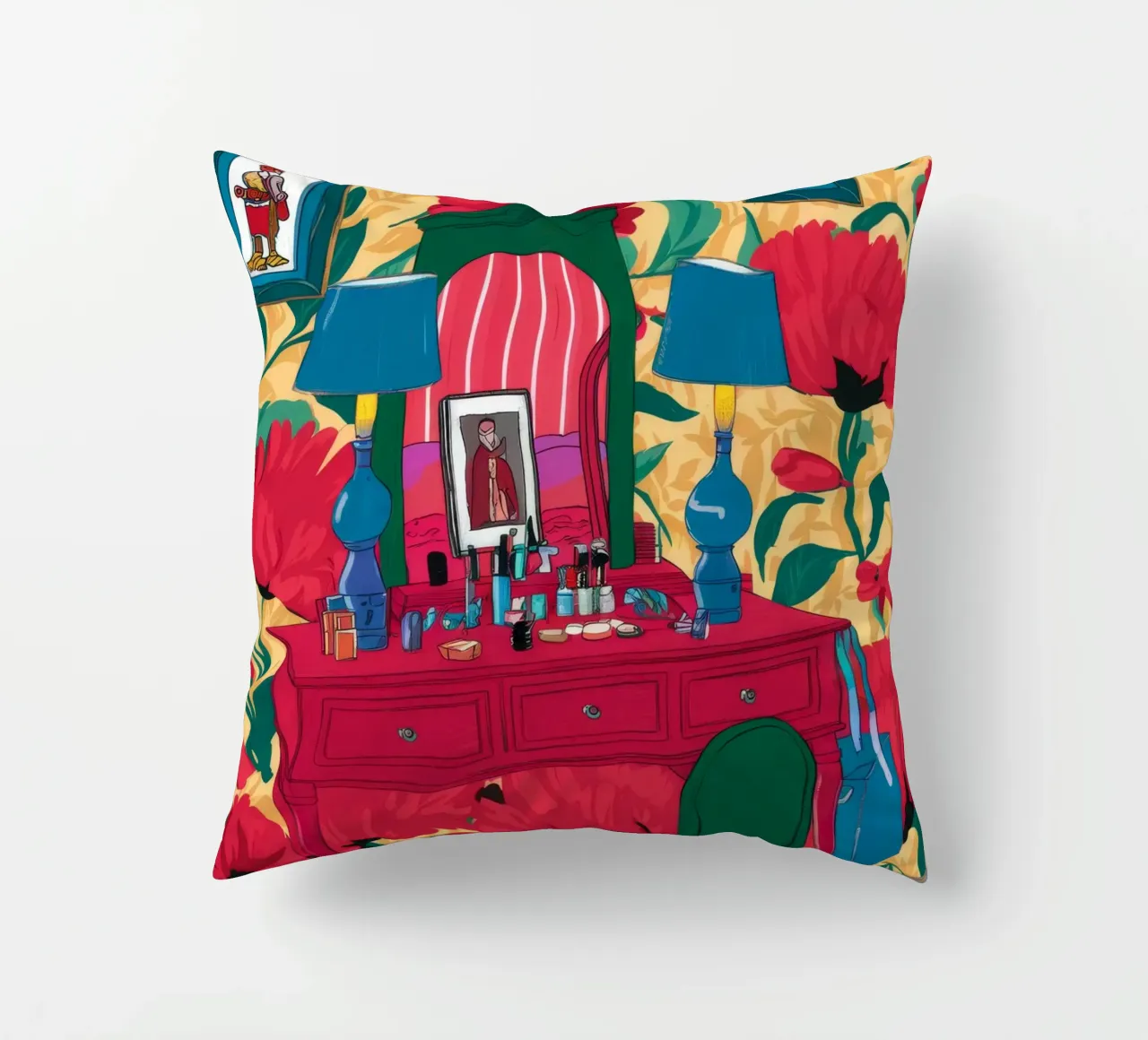 Scrivania Crimson Bloom cuscino da Haven Fantasy