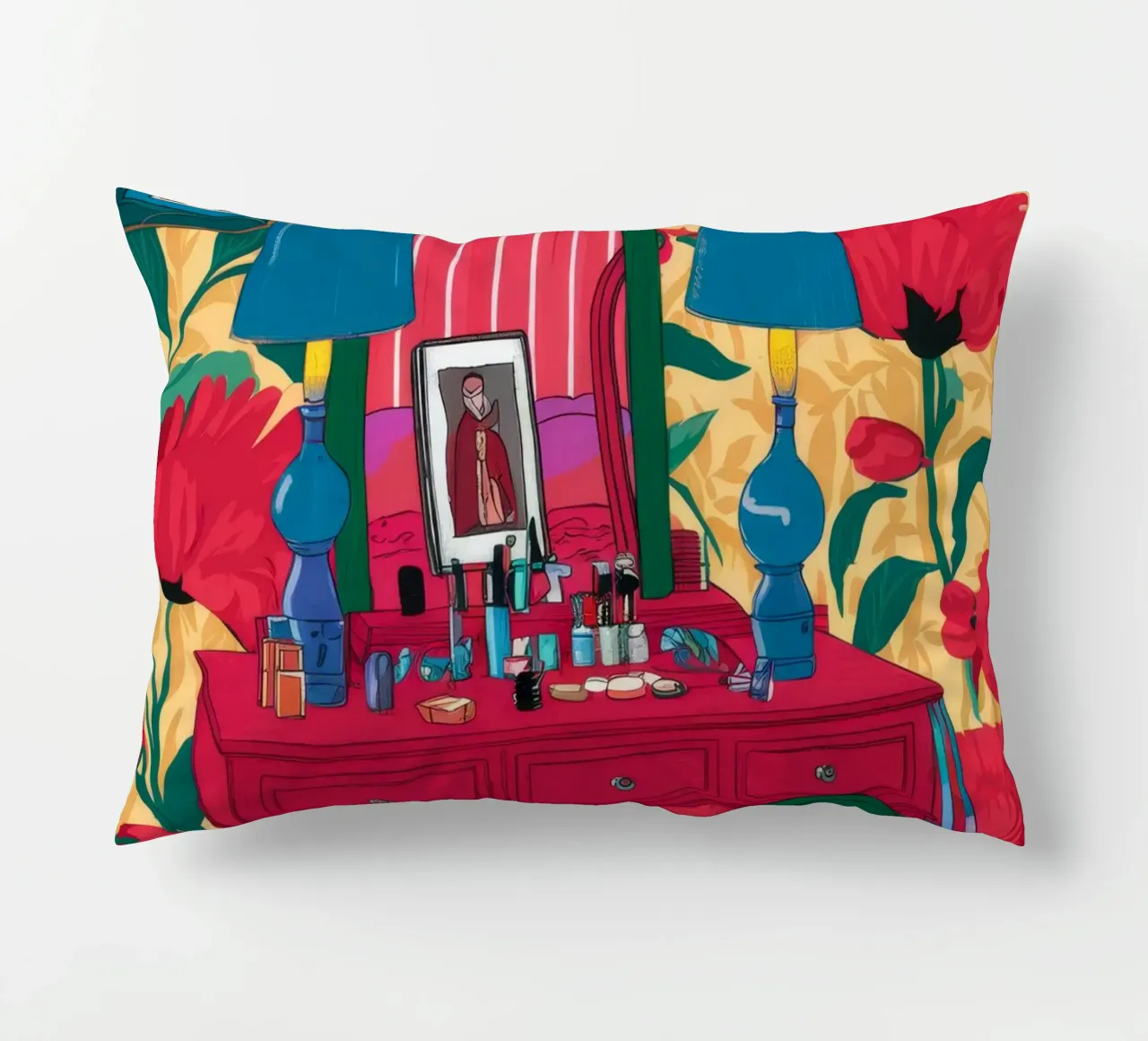 Scrivania Crimson Bloom cuscino da Haven Fantasy