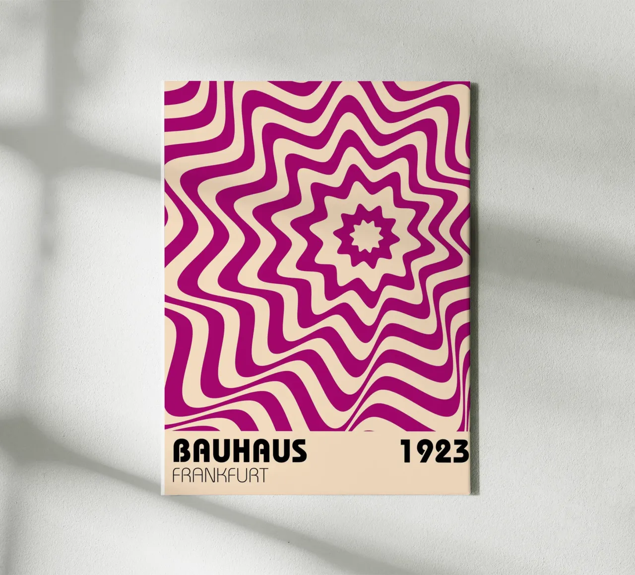 Bauhaus wave optics 1923 canvas with Floater frame by Casa Calm