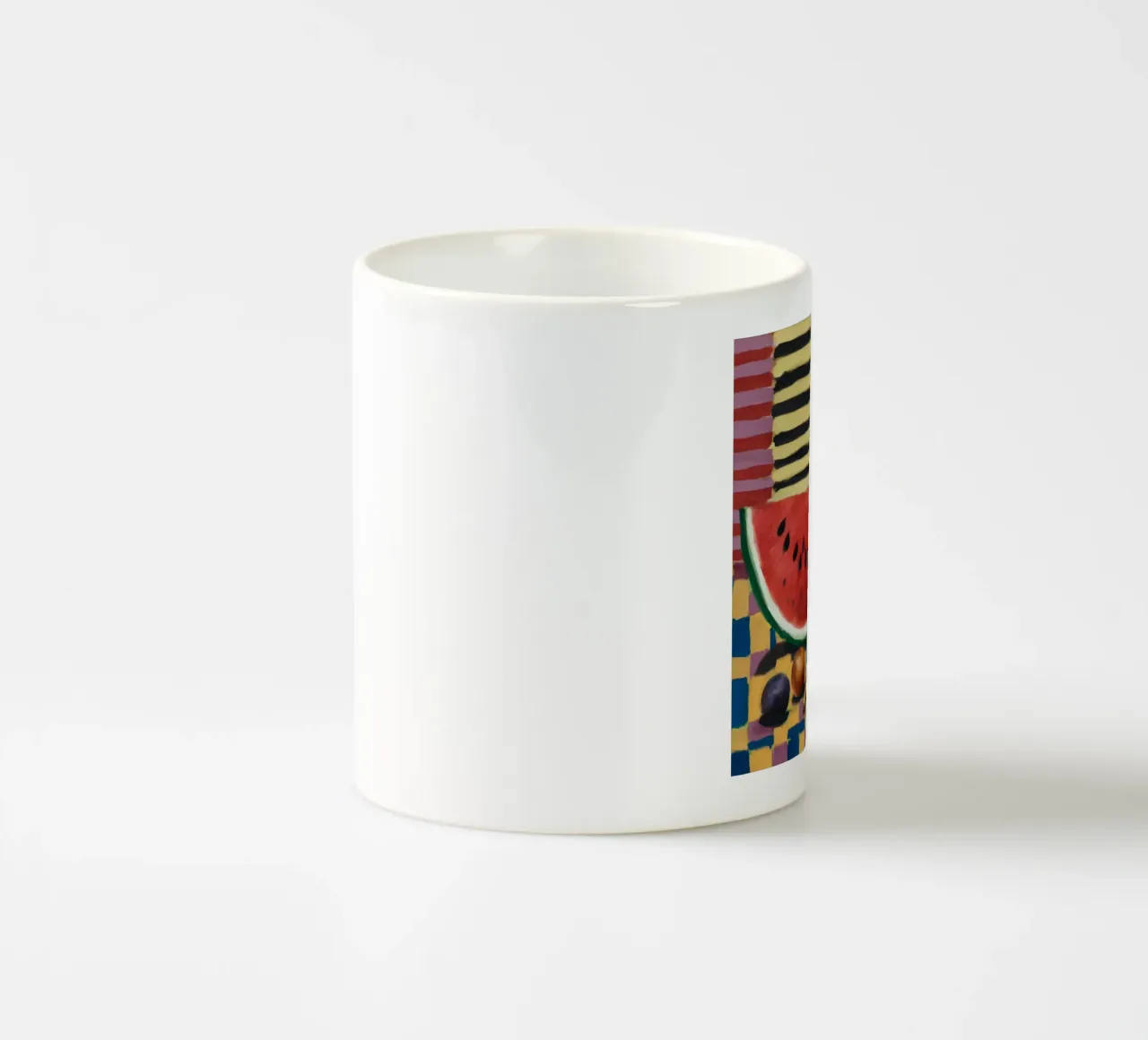 Watermelon Egg Breakfast ceramic mug by Fable Tempa