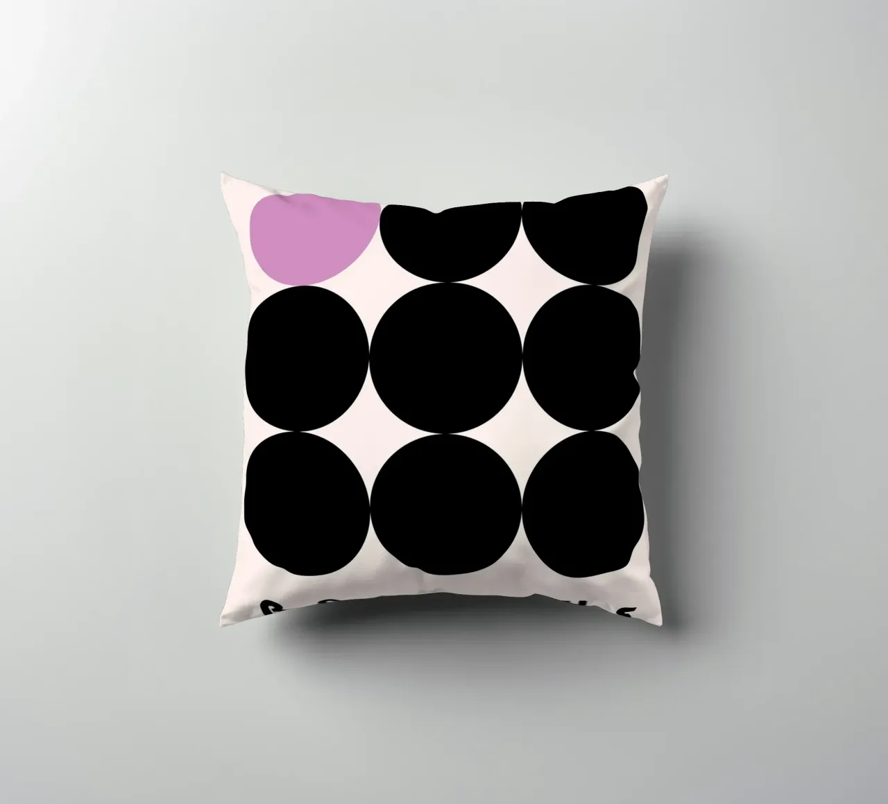Bauhaus circles pattern decorative cushion by Casa Calm
