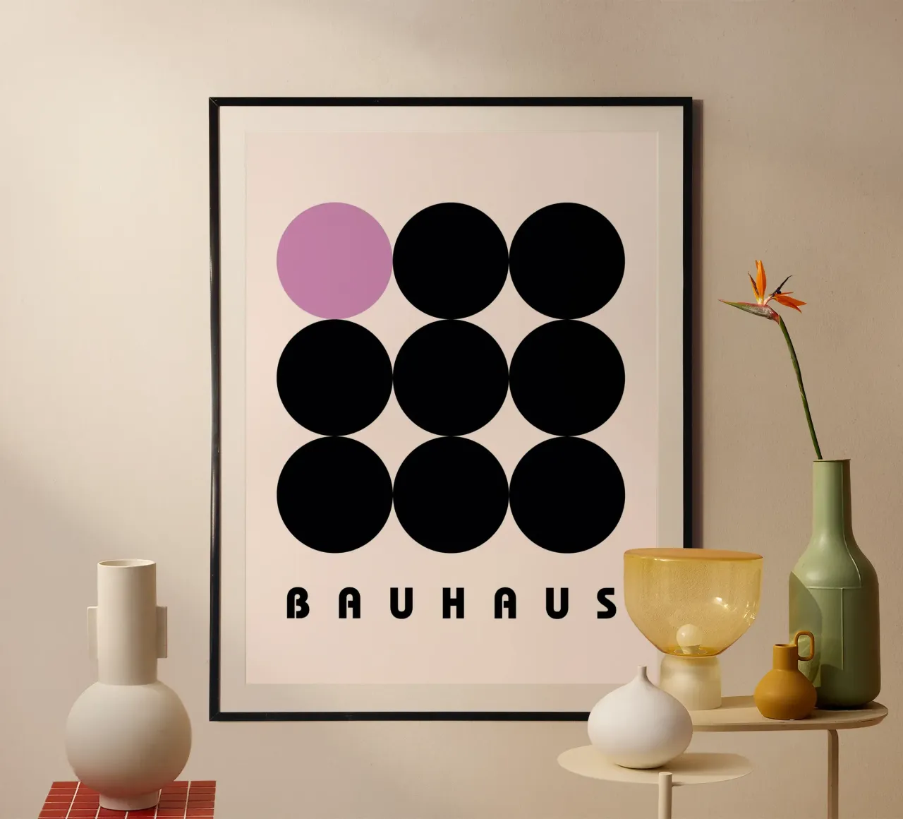 Bauhaus circles pattern hahnemühle by Casa Calm