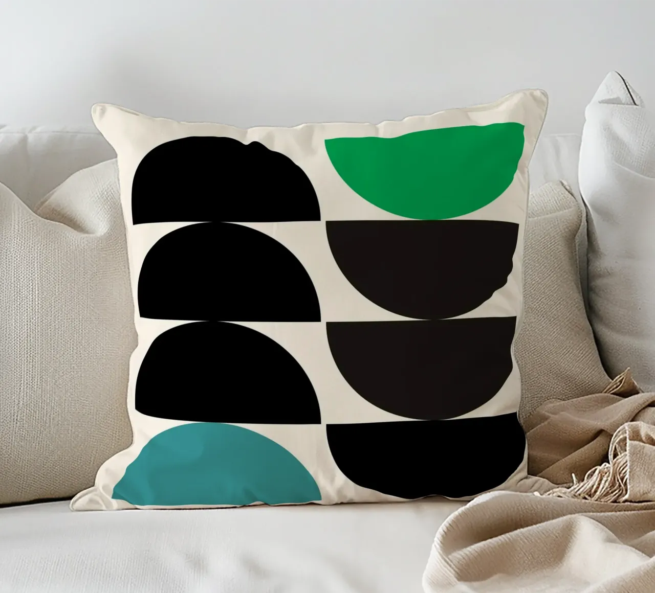 Composizione a semicerchio Bauhaus cuscino da Casa Calm