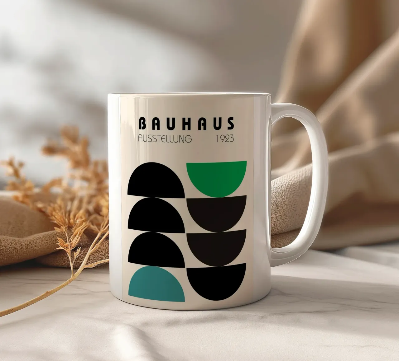 Composizione a semicerchio Bauhaus tazza in ceramica da Casa Calm