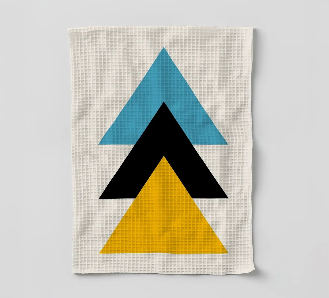 Bauhaus triangles - Geometric wall art tea towel by Casa Calm