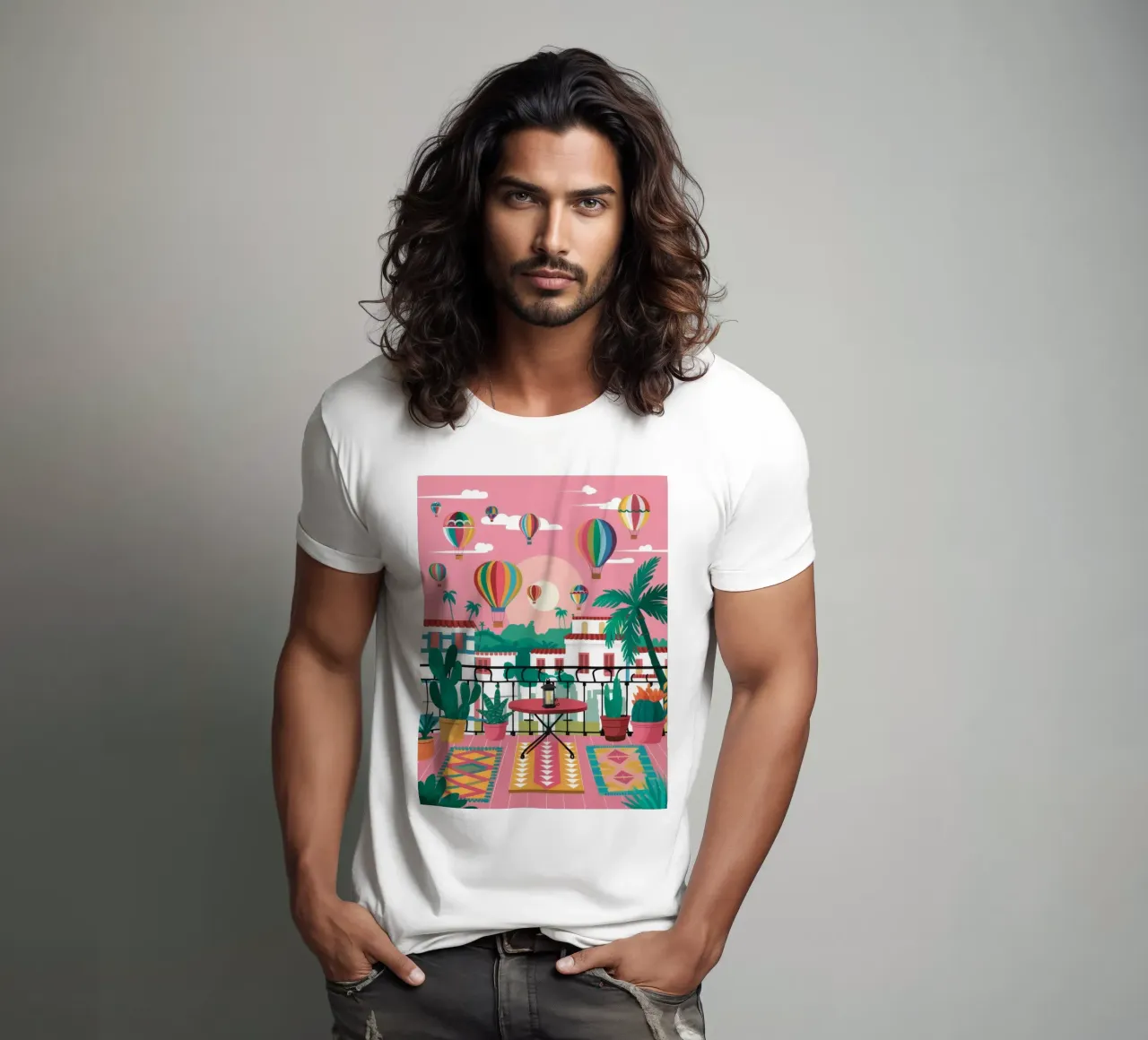 Mongolfiere sul tetto t-shirt da FadeAura