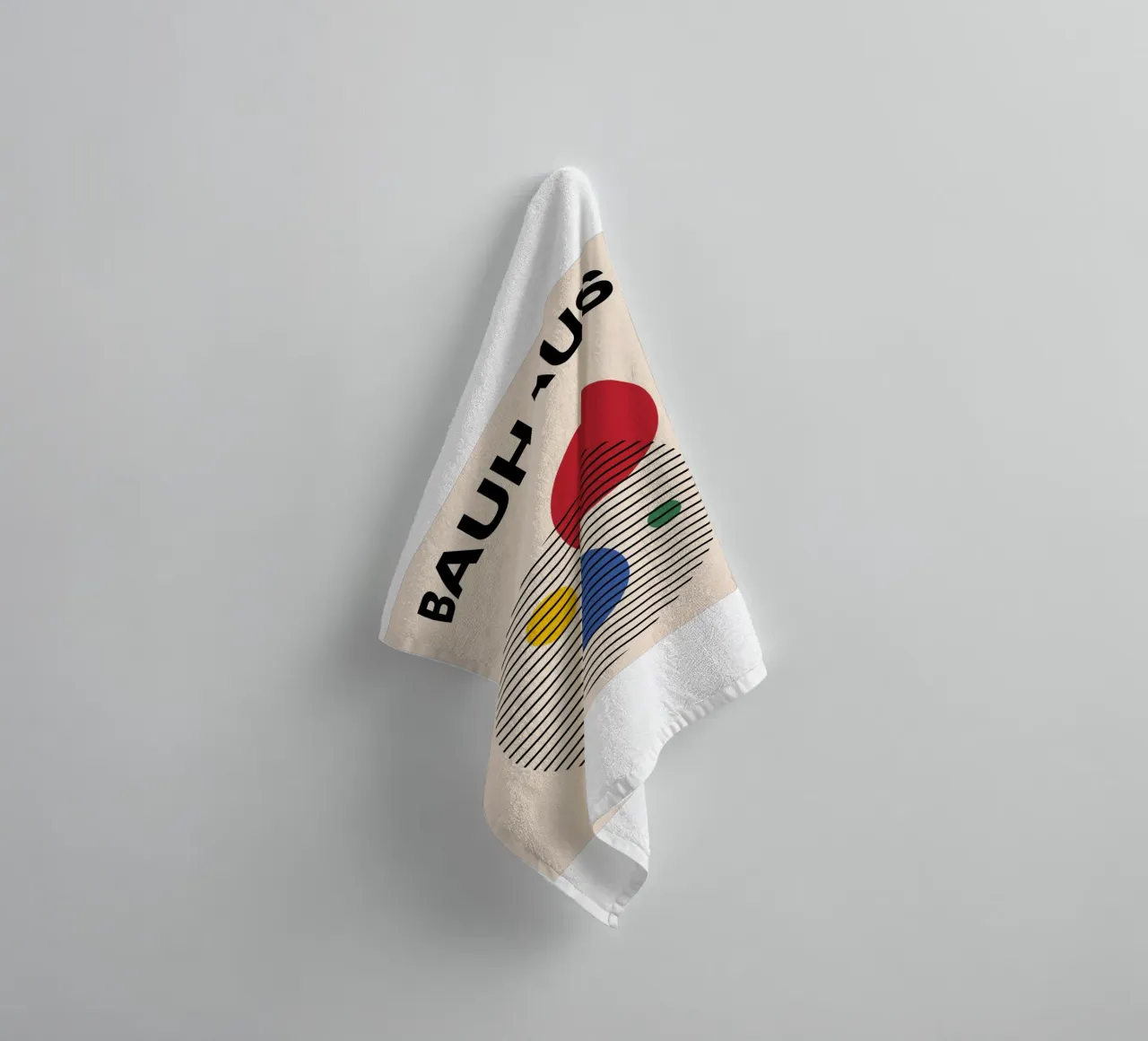 Bauhaus Circles - Abstract Geometry Art towel by Casa Calm