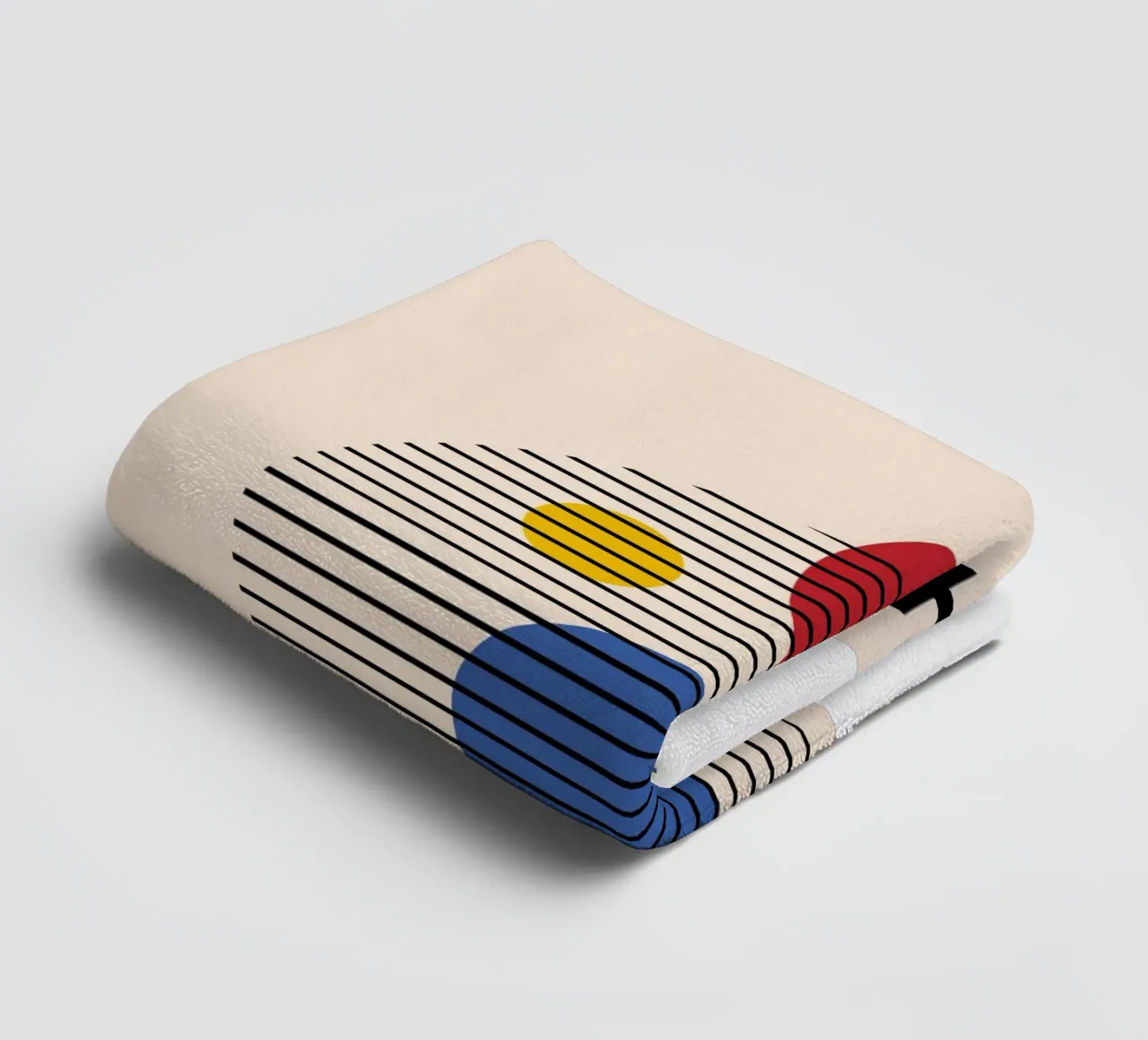 Bauhaus Circles - Abstract Geometry Art towel by Casa Calm