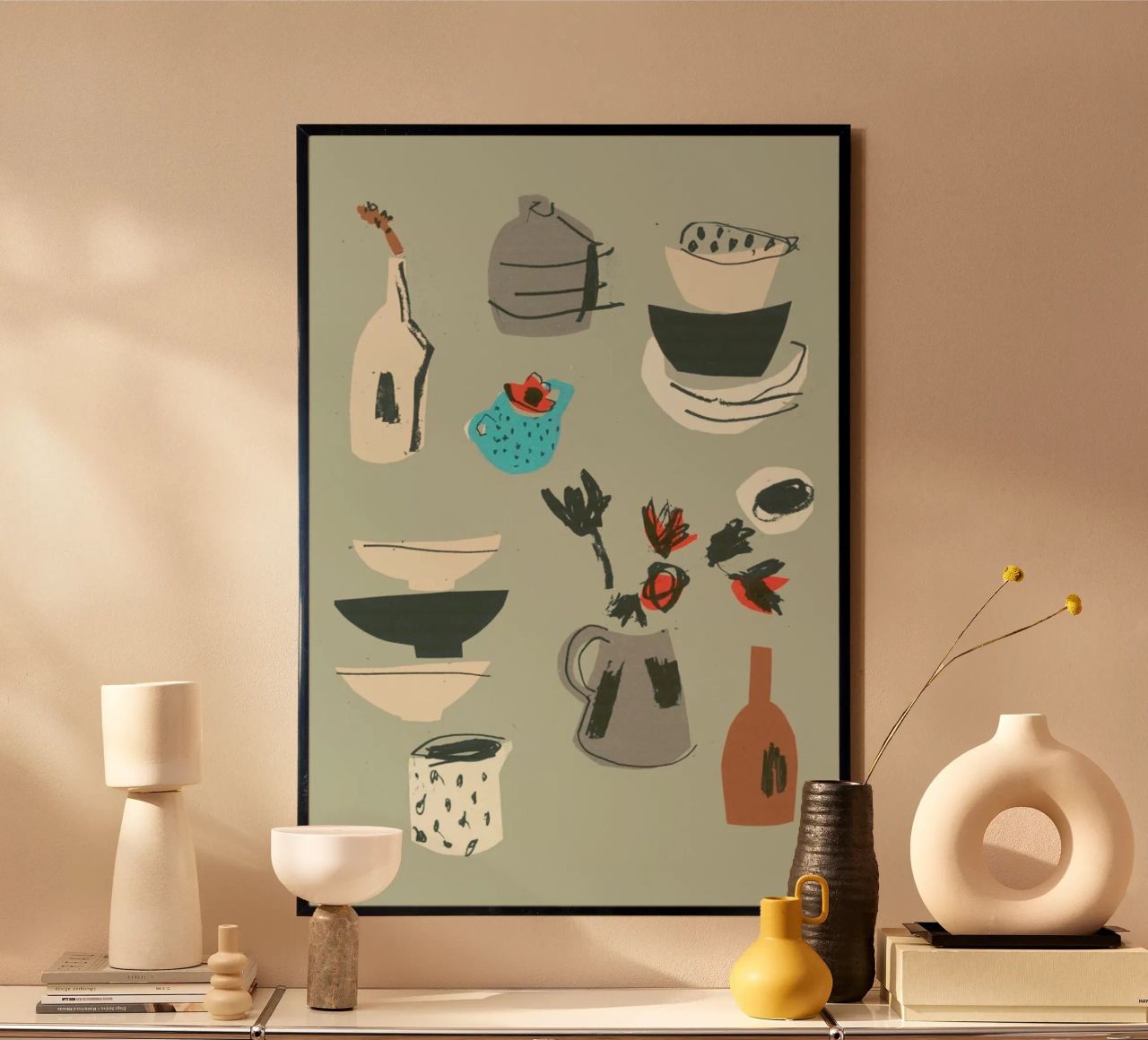Spotty Jug And Red Anemone poster de Stars Above Us