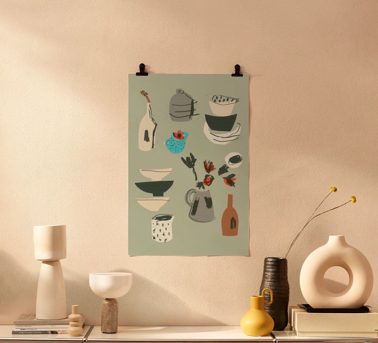 Spotty Jug And Red Anemone poster de Stars Above Us