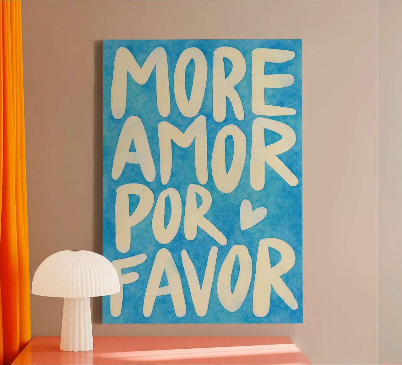 meer amore por vafor canvas met Baklijst van onelove