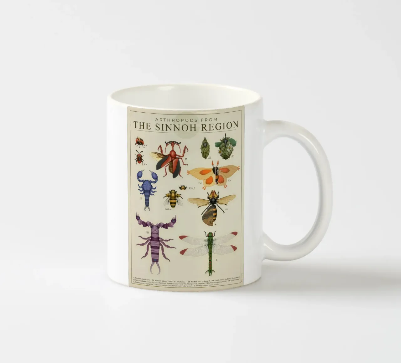 Artropodi di Sinnoh tazza in ceramica da Lacerdaprint