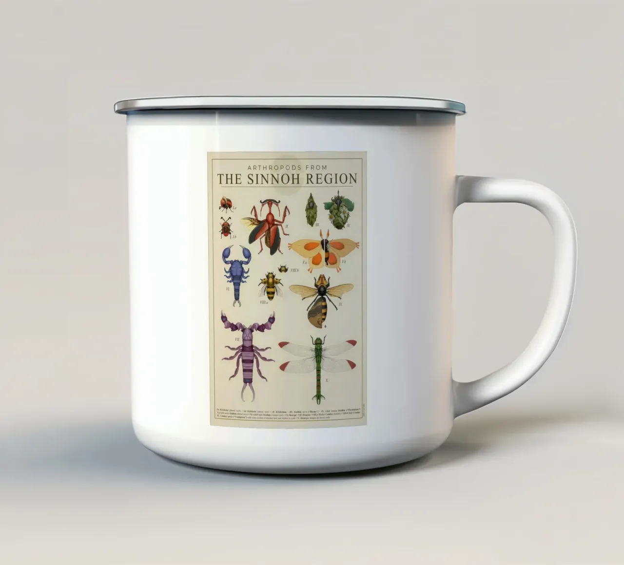 Artropodi di Sinnoh tazza in smalto da Lacerdaprint