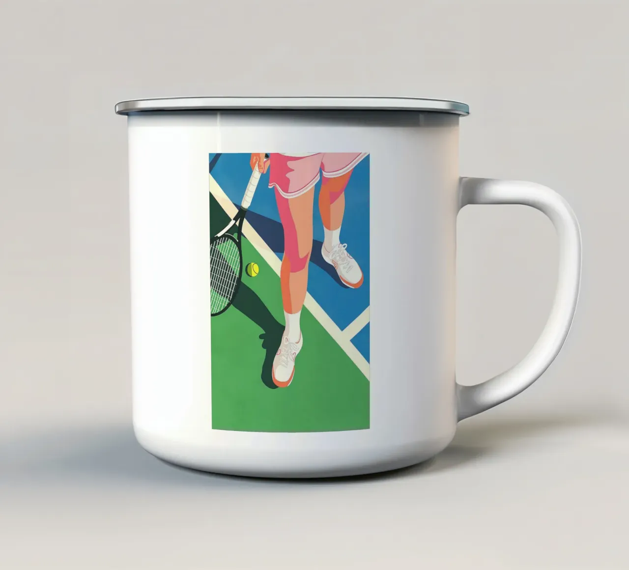 TENNIS tazza in smalto da Fleur de Lys