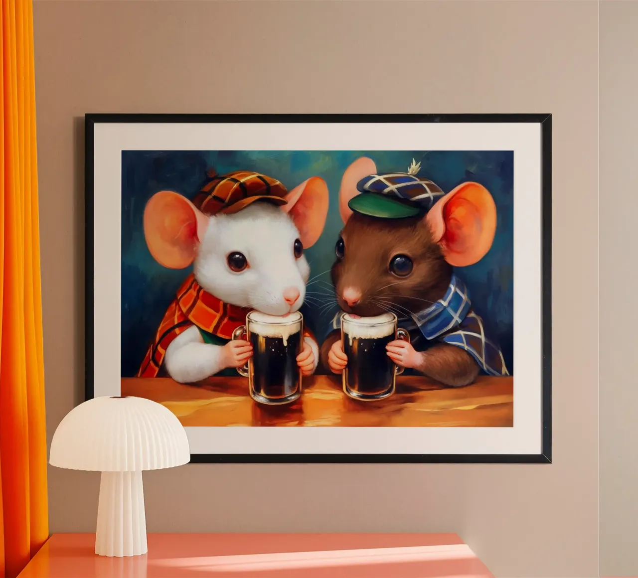 Criceto irlandese beve birra San Patrizio poster da Fleur de Lys