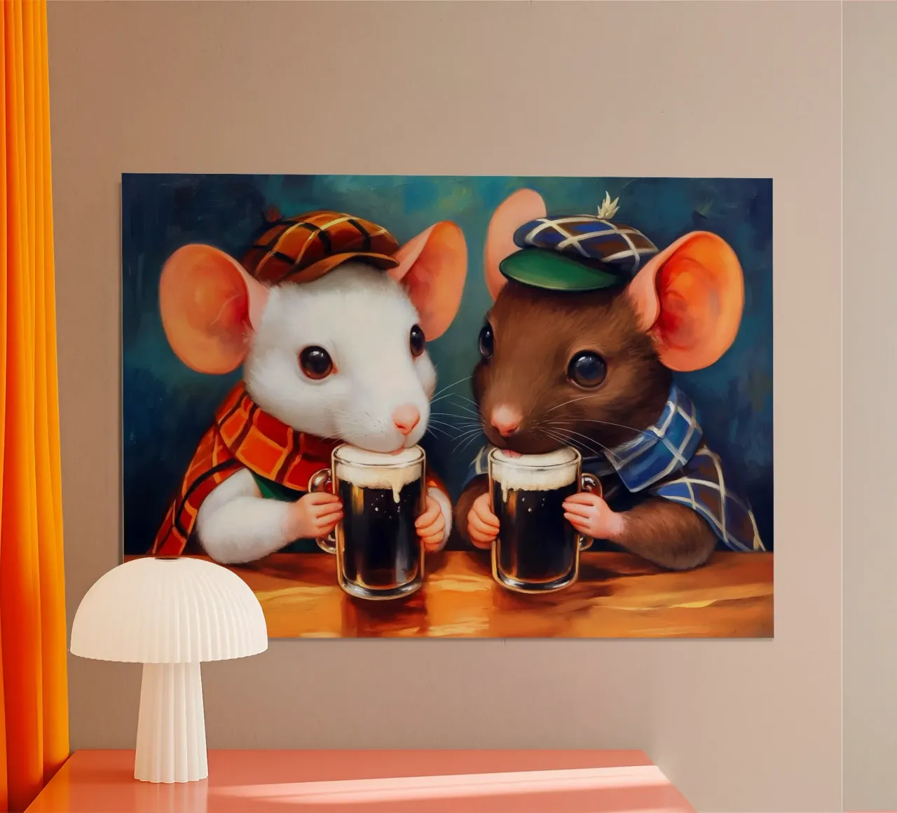 Criceto irlandese beve birra San Patrizio poster da Fleur de Lys