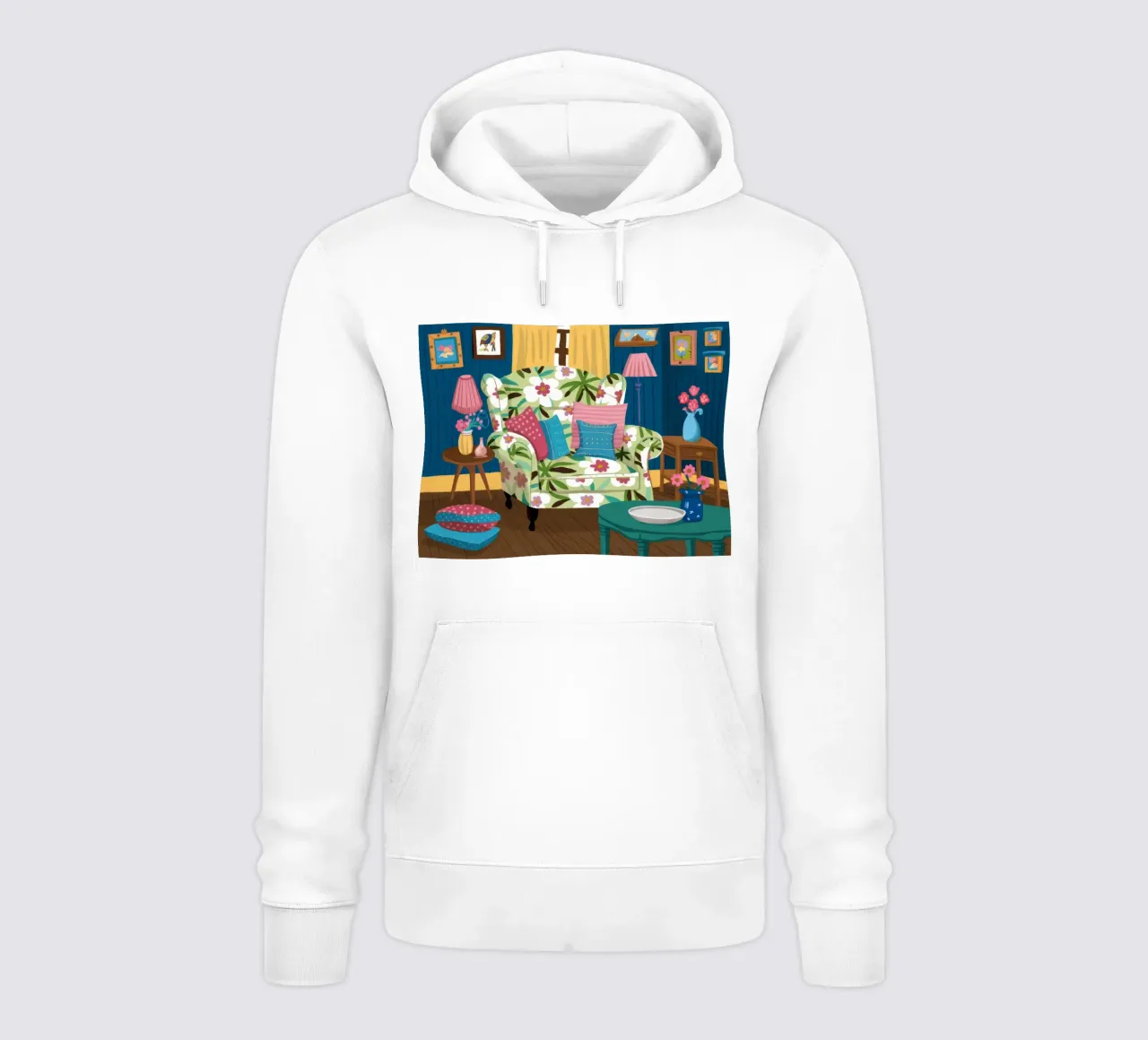 Divano blu Mix floreale felpa con cappuccio da Haven Fantasy