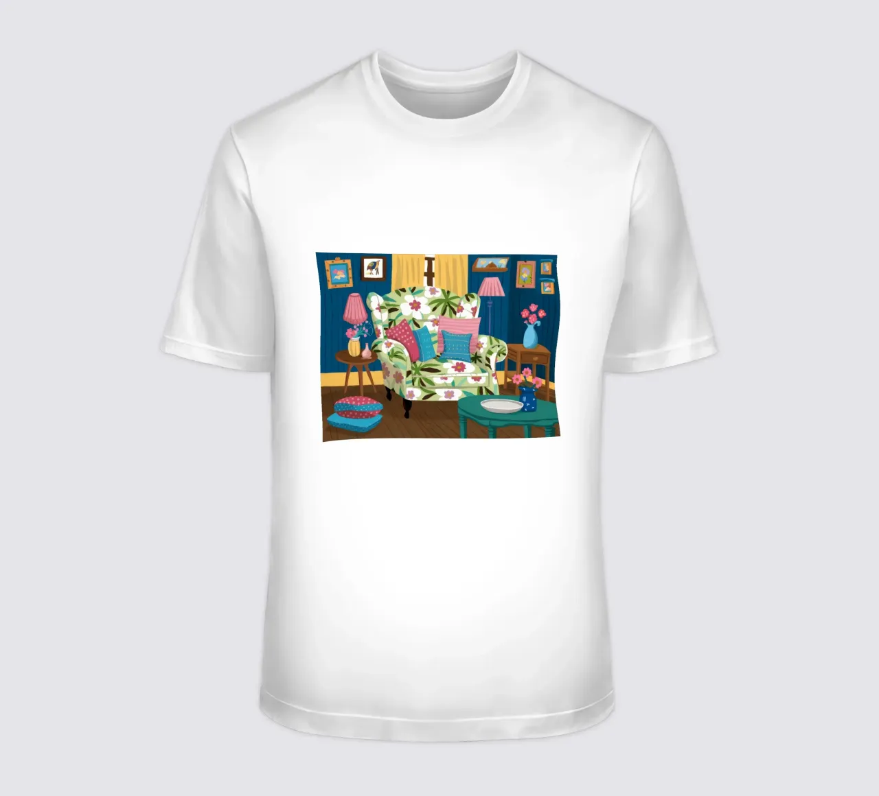 Divano blu Mix floreale t-shirt da Haven Fantasy