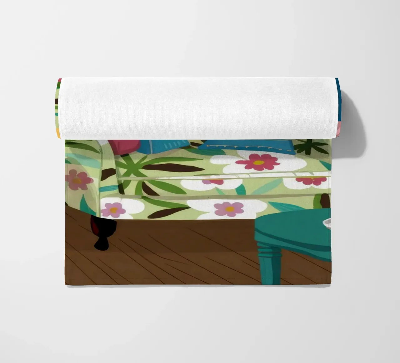 Divano blu Mix floreale telo mare da Haven Fantasy