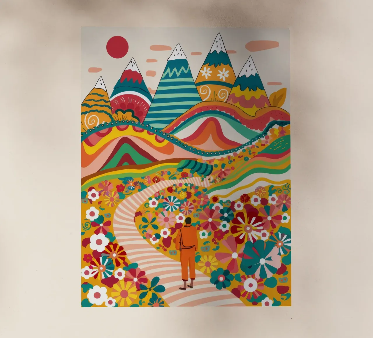 Colline floreali psichedeliche pellicola backlit da Muse Artworks