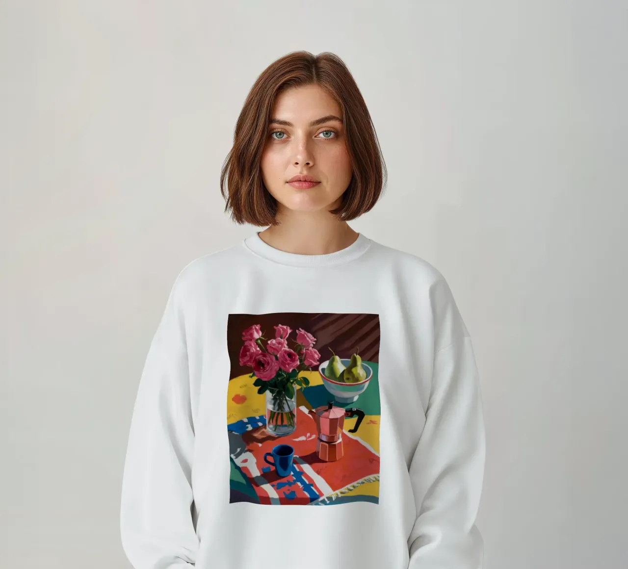 Peonie in vaso di rame felpa da Fable Tempa