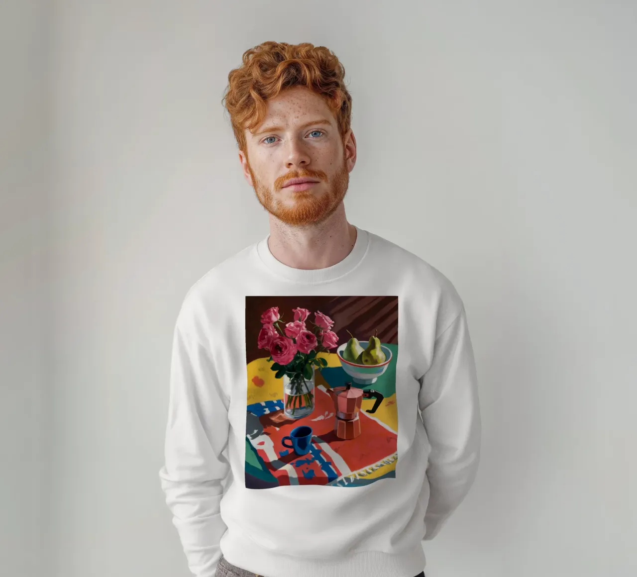 Peonie in vaso di rame felpa da Fable Tempa