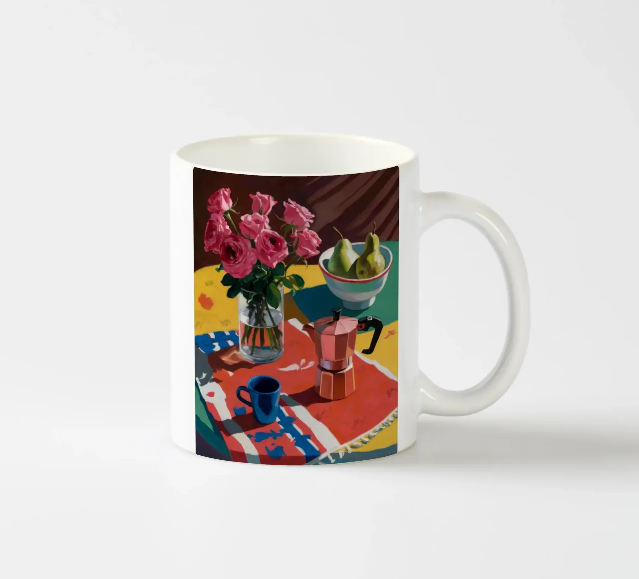 Peonie in vaso di rame tazza in ceramica da Fable Tempa