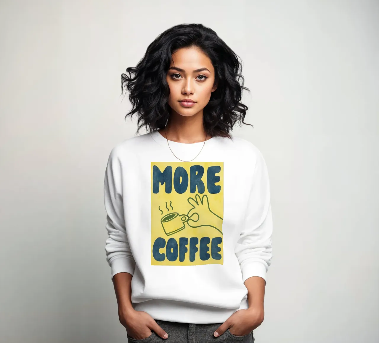 più caffè felpa da onelove